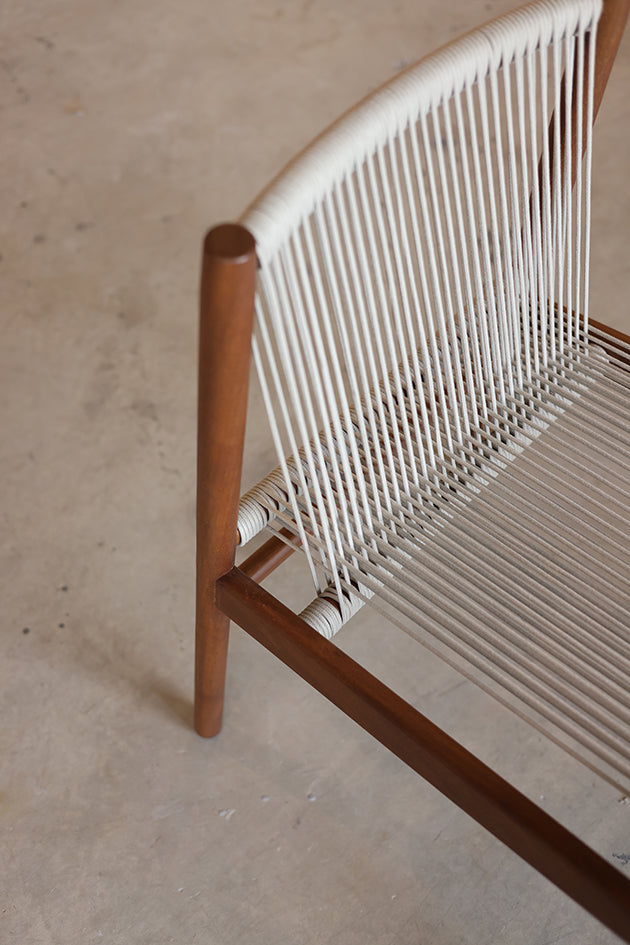 Travertine Wood Armless Chair