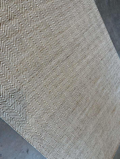 Herringbone Carpet - Wool & Jute Handloom Carpet - Zuma UAE