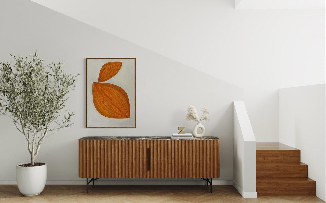 Orange Leaves Canvas Painting